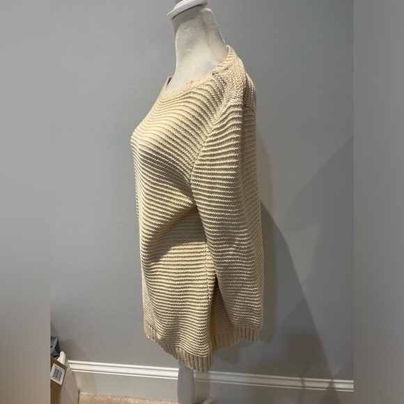 Ralph Lauren 100% Cotton Ivory Cream Boatneck Knit Sweater Size XL - Picture 2 of 8